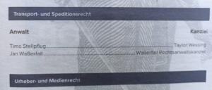 Ein TOP Anwalt in Transportrecht
